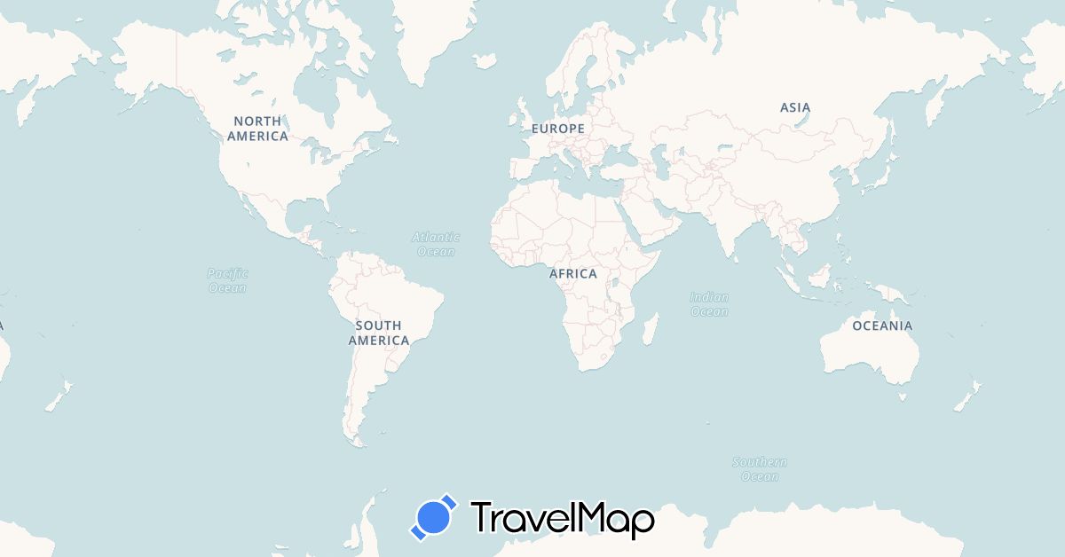 TravelMap itinerary: driving in Afghanistan, Angola, Brazil, Democratic Republic of the Congo, China, Colombia, Germany, Egypt, Spain, Ethiopia, France, Indonesia, India, Italy, Jamaica, Cambodia, Kazakhstan, Laos, Lebanon, Morocco, Malawi, Mexico, Nigeria, Netherlands, Nepal, Panama, Philippines, Pakistan, Paraguay, Russia, Swaziland, Thailand, Turkey, Tanzania, United States, Saint Vincent and the Grenadines, Vietnam (Africa, Asia, Europe, North America, South America)